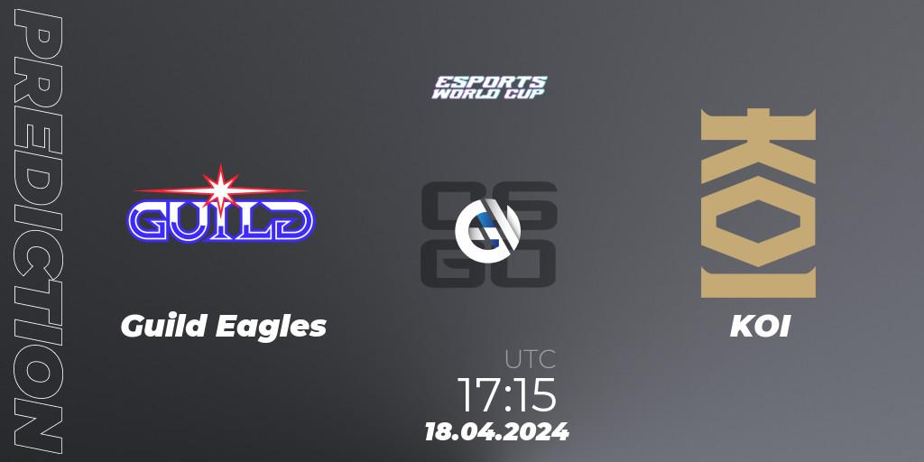 Guild Eagles - KOI: ennuste. 18.04.24, CS2 (CS:GO), Esports World Cup 2024: European Open Qualifier
