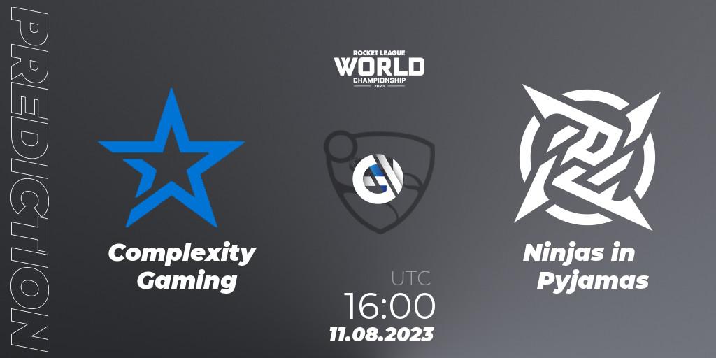 Complexity Gaming - Ninjas in Pyjamas: ennuste. 11.08.2023 at 15:00, Rocket League, Rocket League Championship Series 2022-23 - World Championship Group Stage