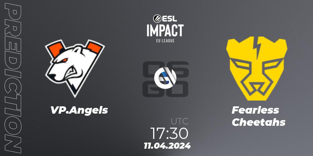 VP.Angels - Fearless Cheetahs: ennuste. 11.04.2024 at 17:30, Counter-Strike (CS2), ESL Impact League Season 5: Europe