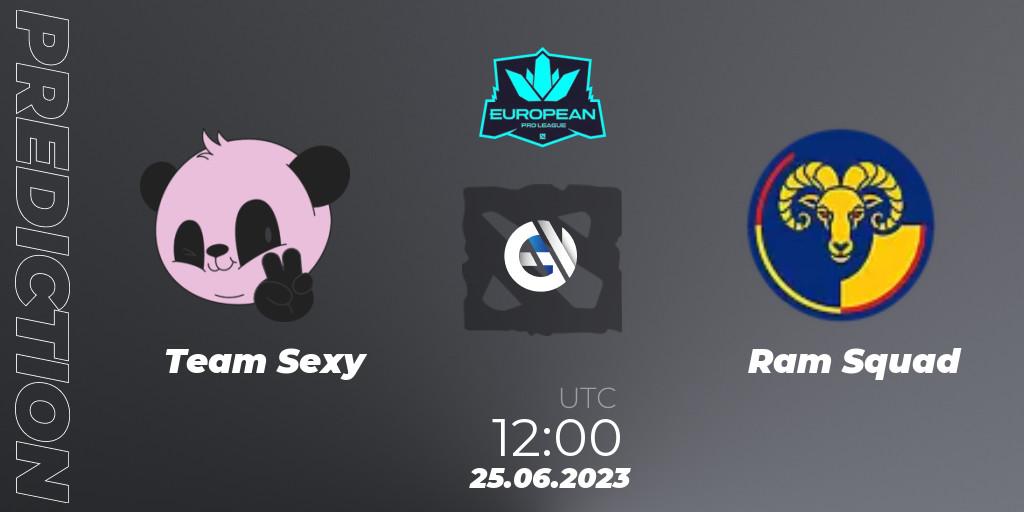 Team Sexy - Ram Squad: ennuste. 25.06.2023 at 12:05, Dota 2, European Pro League Season 10
