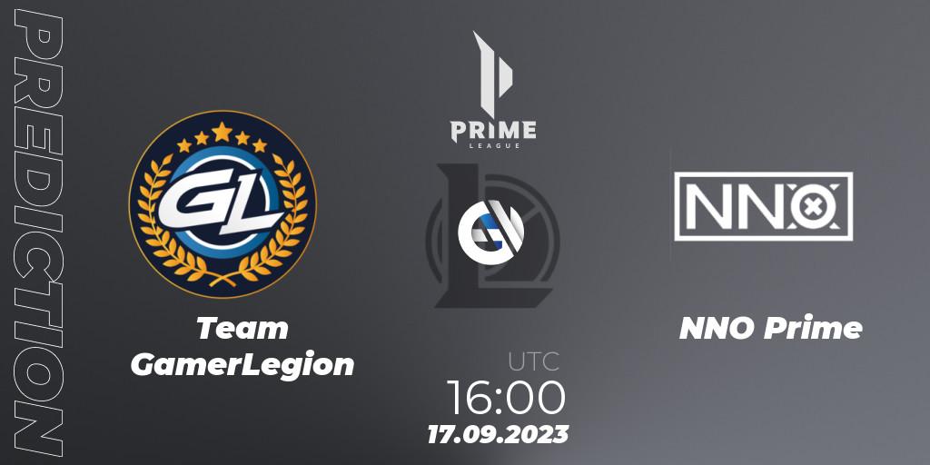 Team GamerLegion - NNO Prime: ennuste. 18.09.23, LoL, Prime League 2024 - Promotion Tournament