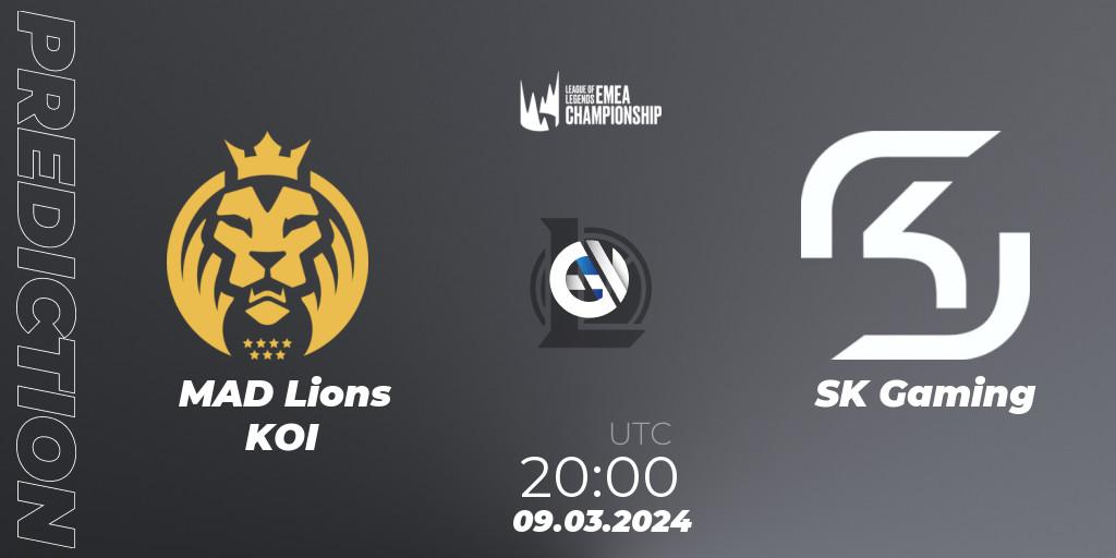 MAD Lions KOI - SK Gaming: ennuste. 09.03.24, LoL, LEC Spring 2024 - Regular Season