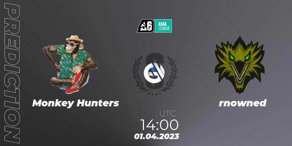 Monkey Hunters - rnowned: ennuste. 01.04.2023 at 10:30, Rainbow Six, South Asia League 2023 - Stage 1