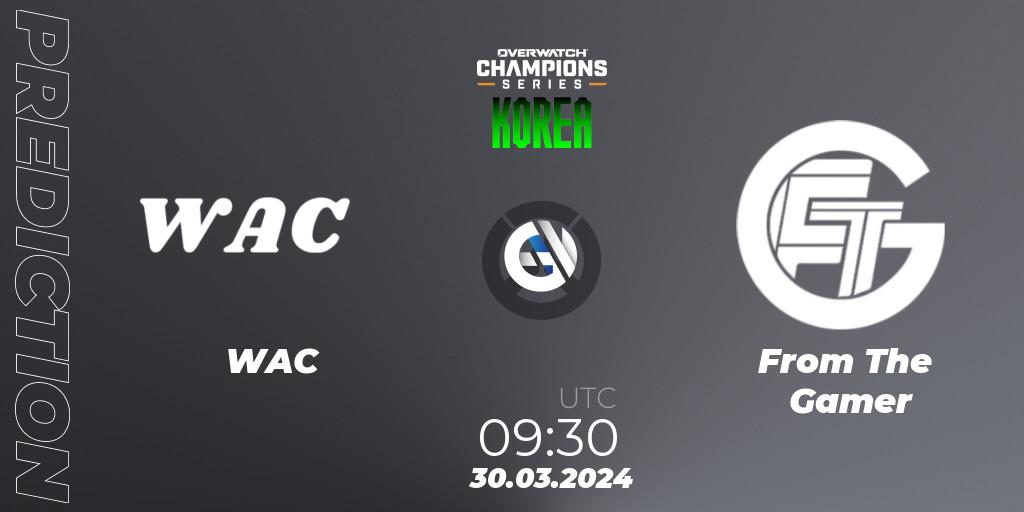 WAC - From The Gamer: ennuste. 30.03.2024 at 09:30, Overwatch, Overwatch Champions Series 2024 - Stage 1 Korea