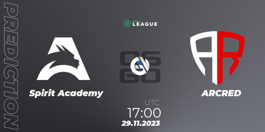 Spirit Academy - ARCRED: ennuste. 29.11.2023 at 17:00, Counter-Strike (CS2), ESEA Season 47: Advanced Division - Europe