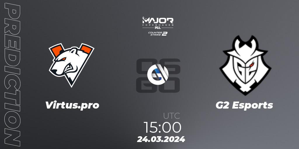 Virtus.pro - G2 Esports: ennuste. 24.03.24, CS2 (CS:GO), PGL CS2 Major Copenhagen 2024