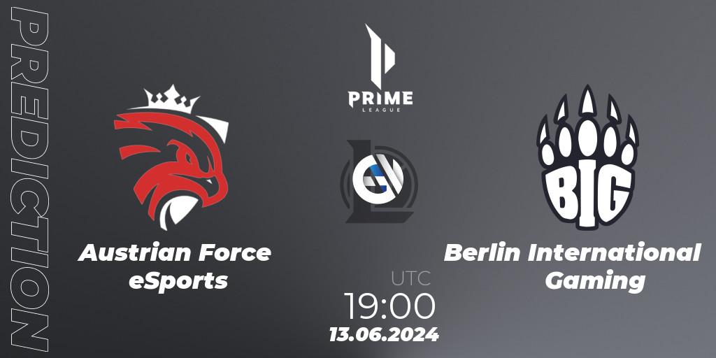 Austrian Force eSports - Berlin International Gaming: ennuste. 13.06.2024 at 19:00, LoL, Prime League Summer 2024