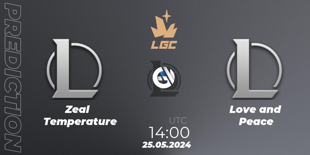 Zeal Temperature - Love and Peace: ennuste. 25.05.2024 at 14:00, LoL, Legend Cup 2024