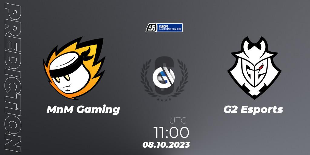 MnM Gaming - G2 Esports: ennuste. 08.10.23, Rainbow Six, Europe League 2023 - Stage 2 - Last Chance Qualifiers