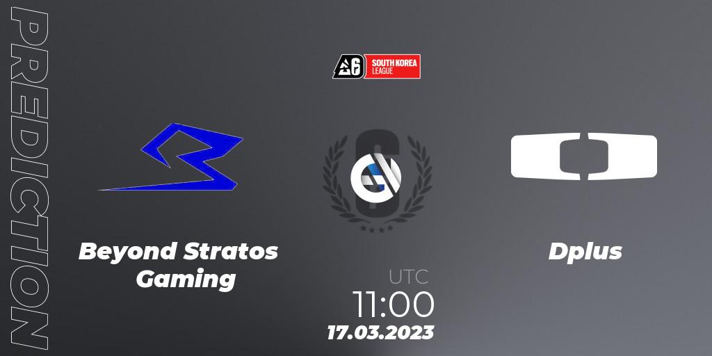 Beyond Stratos Gaming - Dplus: ennuste. 17.03.2023 at 11:00, Rainbow Six, South Korea League 2023 - Stage 1