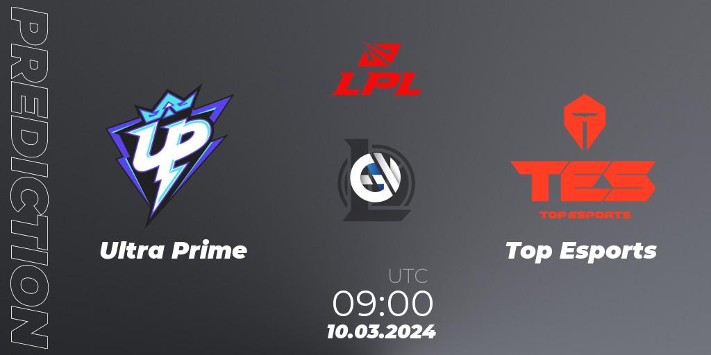 Ultra Prime - Top Esports: ennuste. 10.03.24, LoL, LPL Spring 2024 - Group Stage