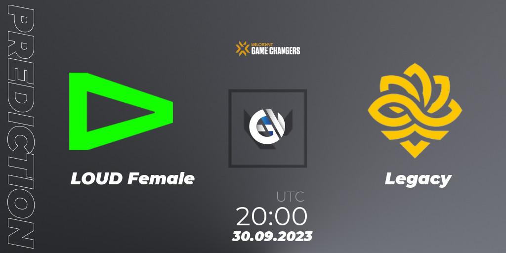 LOUD Female - Legacy: ennuste. 30.09.23, VALORANT, VCT 2023: Game Changers Brazil Series 2