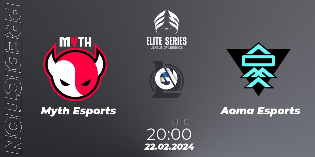 Myth Esports - Aoma Esports: ennuste. 22.02.2024 at 20:00, LoL, Elite Series Spring 2024