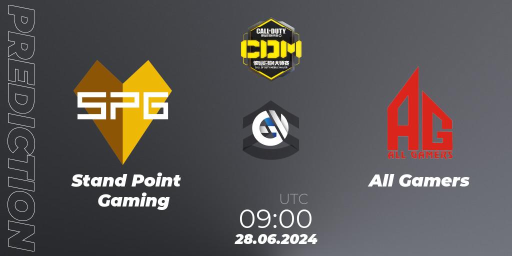 Stand Point Gaming - All Gamers: ennuste. 28.06.2024 at 09:00, Call of Duty, China Masters 2024 S8: Regular Season
