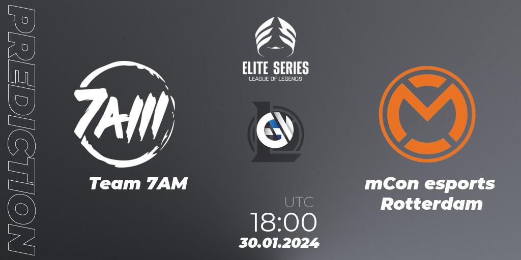 Team 7AM - mCon esports Rotterdam: ennuste. 30.01.2024 at 18:00, LoL, Elite Series Spring 2024