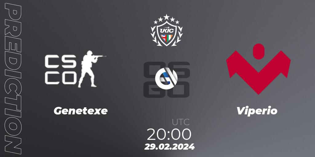 Genetexe - Viperio: ennuste. 29.02.2024 at 20:00, Counter-Strike (CS2), UKIC League Season 1: Division 1