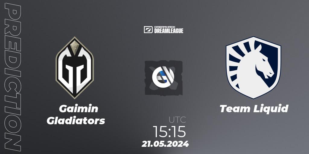 Gaimin Gladiators - Team Liquid: ennuste. 21.05.2024 at 15:40, Dota 2, DreamLeague Season 23