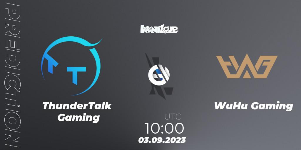 ThunderTalk Gaming - WuHu Gaming: ennuste. 03.09.2023 at 10:00, Wild Rift, Ionia Cup 2023 - WRL CN Qualifiers