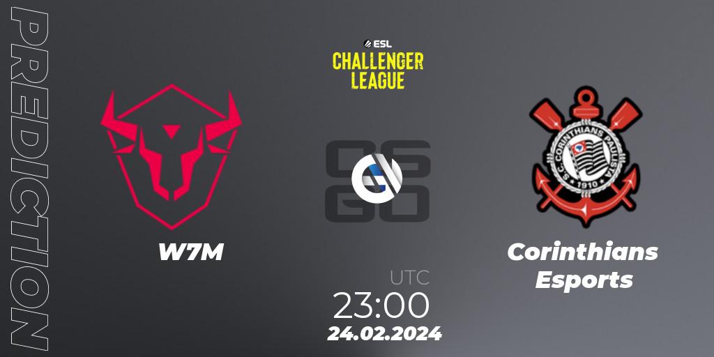 W7M - Corinthians Esports: ennuste. 24.02.2024 at 23:00, Counter-Strike (CS2), ESL Challenger League Season 47: South America