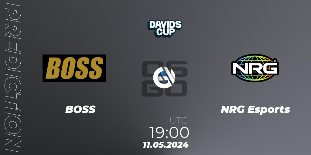 BOSS - NRG Esports: ennuste. 11.05.2024 at 19:00, Counter-Strike (CS2), David's Cup 2024