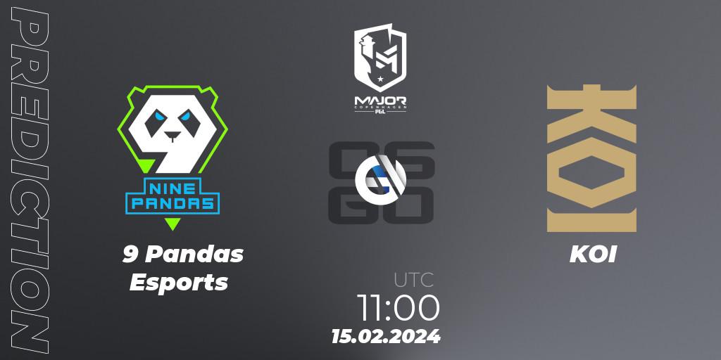 9 Pandas Esports - KOI: ennuste. 15.02.24, CS2 (CS:GO), PGL CS2 Major Copenhagen 2024 Europe RMR