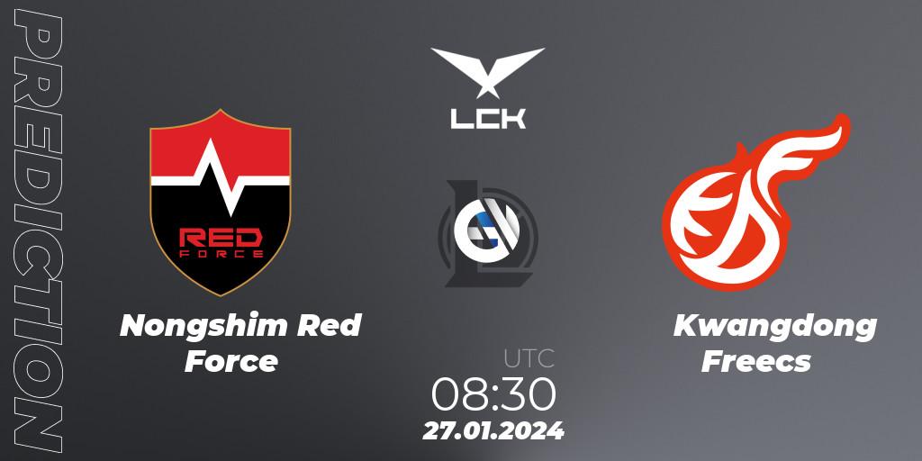 Nongshim Red Force - Kwangdong Freecs: ennuste. 27.01.24, LoL, LCK Spring 2024 - Group Stage