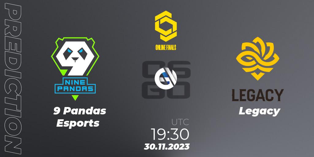 9 Pandas Esports - Legacy: ennuste. 30.11.23, CS2 (CS:GO), CCT Online Finals #5