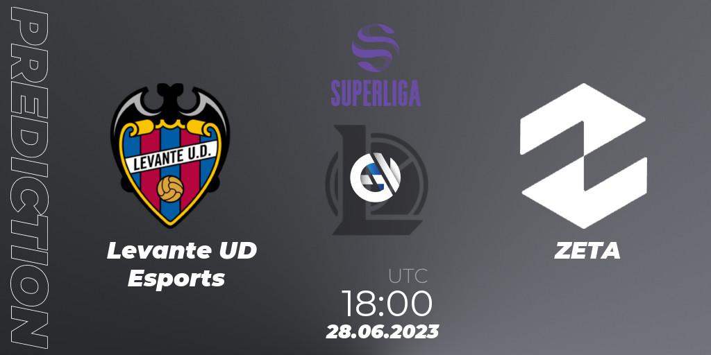 Levante UD Esports - ZETA: ennuste. 28.06.2023 at 18:00, LoL, LVP Superliga 2nd Division 2023 Summer