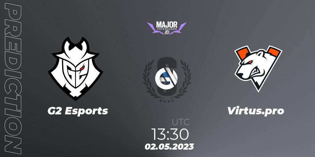 G2 Esports - Virtus.pro: ennuste. 02.05.2023 at 13:30, Rainbow Six, BLAST R6 Major Copenhagen 2023