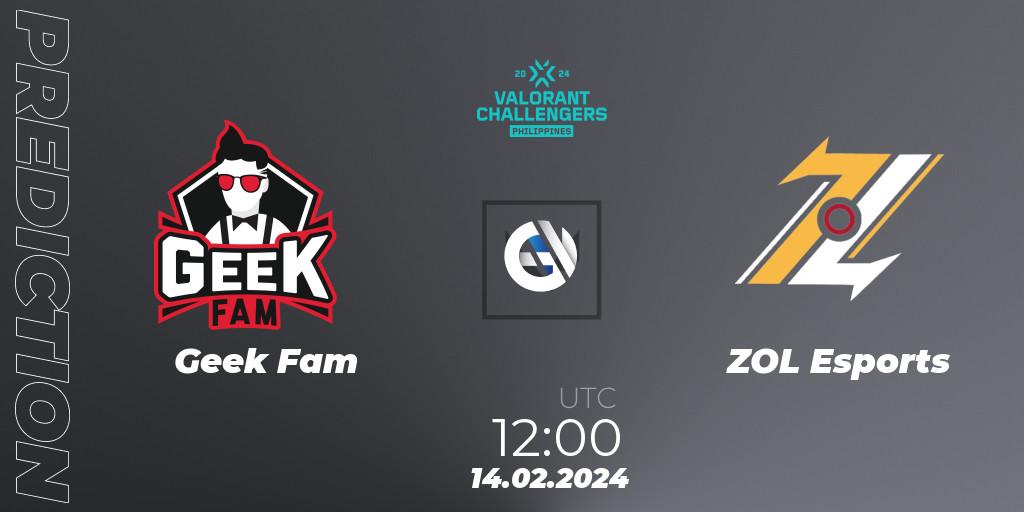 Geek Fam - ZOL Esports: ennuste. 14.02.2024 at 12:00, VALORANT, VALORANT Challengers 2024 Philippines: Split 1