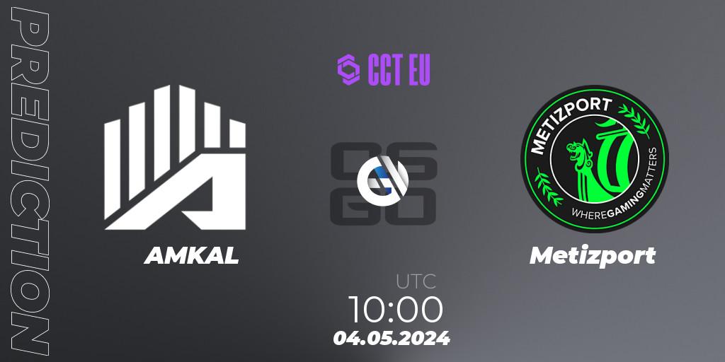 AMKAL - Metizport: ennuste. 04.05.2024 at 10:00, Counter-Strike (CS2), CCT Season 2 Europe Series 1