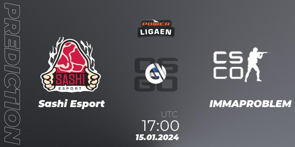Sashi Esport - IMMAPROBLEM: ennuste. 22.01.2024 at 19:00, Counter-Strike (CS2), Dust2.dk Ligaen Season 25