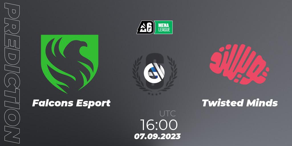 Falcons Esport - Twisted Minds: ennuste. 07.09.2023 at 16:00, Rainbow Six, MENA League 2023 - Stage 2