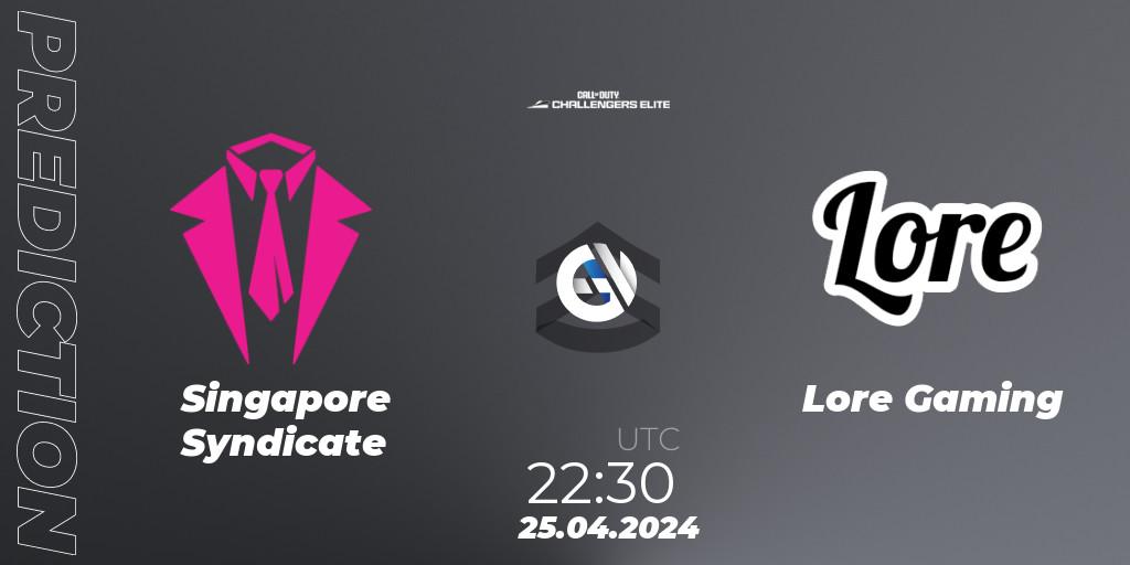 Singapore Syndicate - Lore Gaming: ennuste. 25.04.2024 at 22:30, Call of Duty, Call of Duty Challengers 2024 - Elite 2: NA