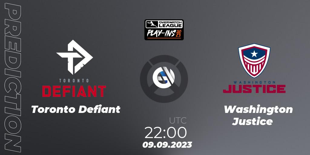 Toronto Defiant - Washington Justice: ennuste. 09.09.23, Overwatch, Overwatch League 2023 - Play-Ins