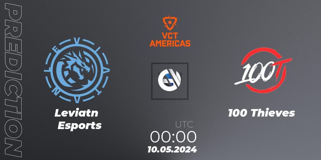 Leviatán Esports - 100 Thieves: ennuste. 09.05.2024 at 23:10, VALORANT, VCT 2024: Americas League - Stage 1