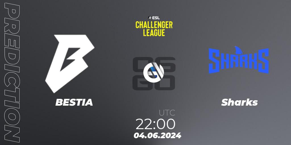 BESTIA - Sharks: ennuste. 04.06.2024 at 22:30, Counter-Strike (CS2), ESL Challenger League Season 47: South America