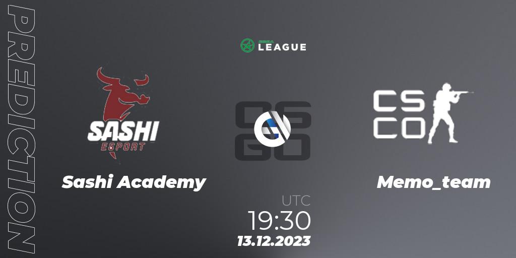 Sashi Academy - Memo_team: ennuste. 13.12.2023 at 19:30, Counter-Strike (CS2), ESEA Season 47: Open Division - Europe