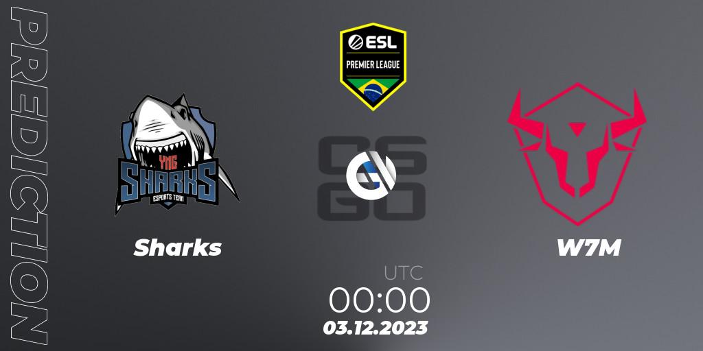 Sharks - W7M: ennuste. 03.12.2023 at 00:00, Counter-Strike (CS2), ESL Brasil Premier League Season 15