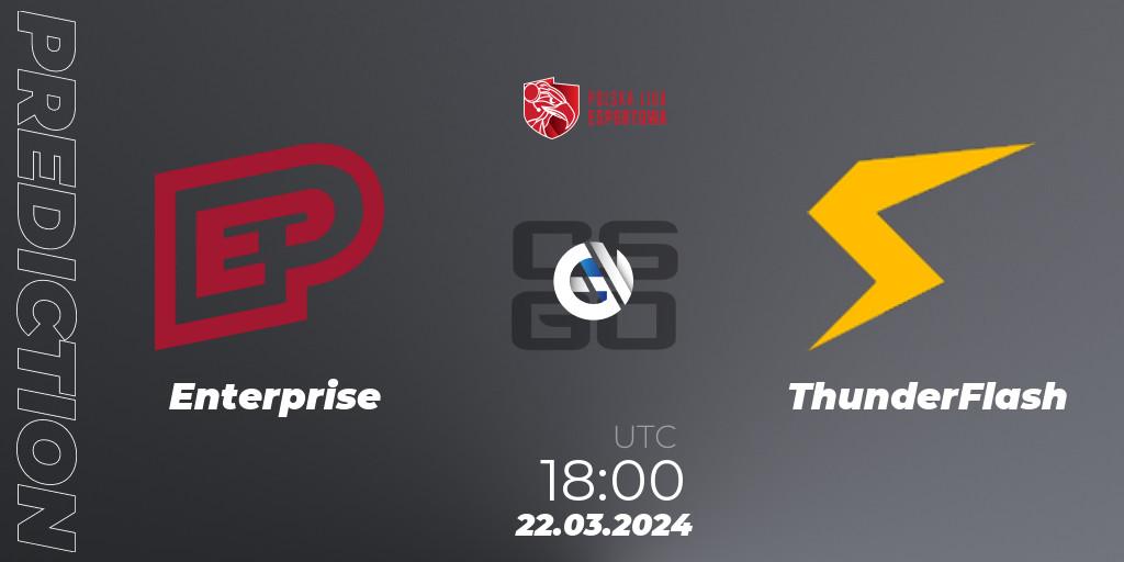 Enterprise - ThunderFlash: ennuste. 22.03.24, CS2 (CS:GO), Polska Liga Esportowa 2024: Split #1