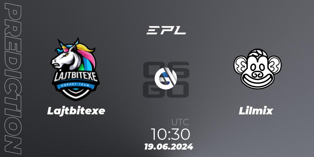 Lajtbitexe - Lilmix: ennuste. 19.06.2024 at 10:30, Counter-Strike (CS2), European Pro League Season 18: Division 2