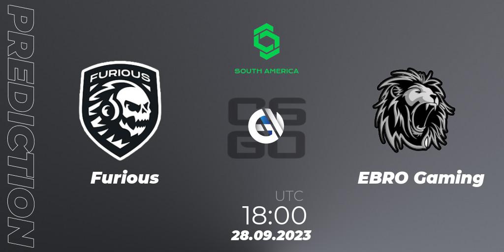 Furious - EBRO Gaming: ennuste. 28.09.23, CS2 (CS:GO), CCT South America Series #12: Closed Qualifier