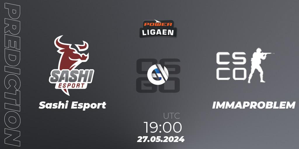 Sashi Esport - IMMAPROBLEM: ennuste. 27.05.2024 at 19:00, Counter-Strike (CS2), Dust2.dk Ligaen Season 26