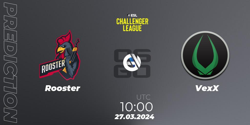 Rooster - VexX: ennuste. 27.03.24, CS2 (CS:GO), ESL Challenger League Season 47: Oceania