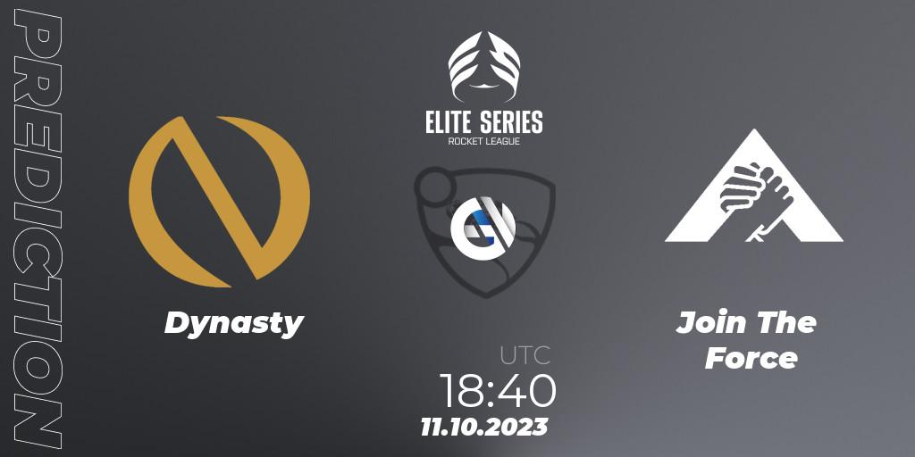 Dynasty - Join The Force: ennuste. 11.10.2023 at 18:40, Rocket League, Elite Series Fall 2023