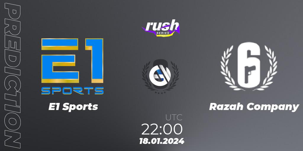 E1 Sports - Razah Company: ennuste. 18.01.2024 at 22:00, Rainbow Six, RUSH SERIES Summer