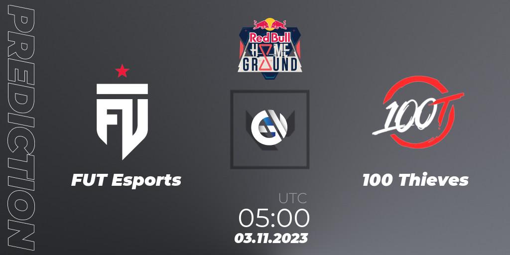 FUT Esports - 100 Thieves: ennuste. 03.11.23, VALORANT, Red Bull Home Ground #4 - Swiss Stage