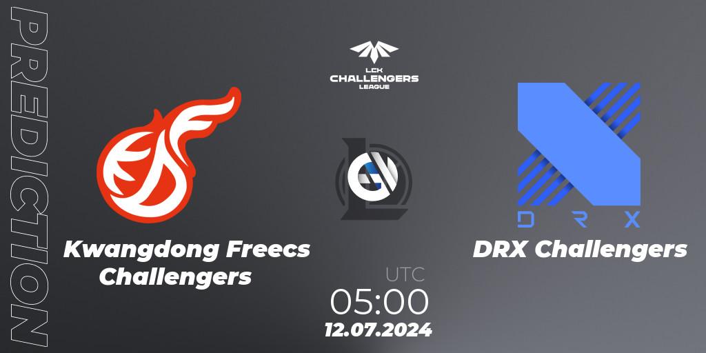Kwangdong Freecs Challengers - DRX Challengers: ennuste. 12.07.2024 at 05:00, LoL, LCK Challengers League 2024 Summer - Group Stage