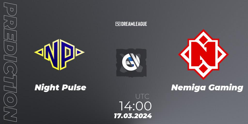 Night Pulse - Nemiga Gaming: ennuste. 17.03.24, Dota 2, DreamLeague Season 23: Eastern Europe Open Qualifier #1