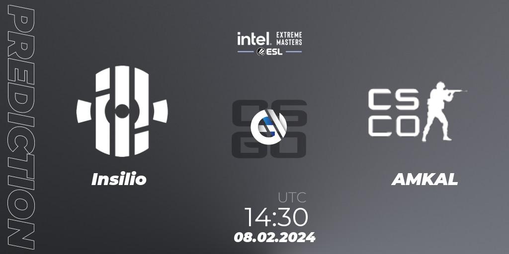 Insilio - AMKAL: ennuste. 08.02.24, CS2 (CS:GO), Intel Extreme Masters China 2024: European Closed Qualifier